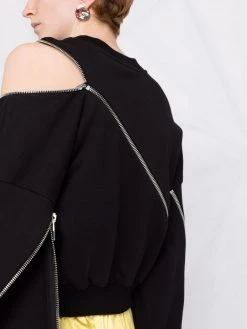 Alexander McQueen cut-out cotton sweatshirt