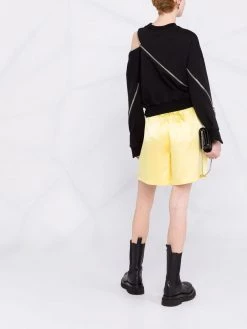 Alexander McQueen cut-out cotton sweatshirt