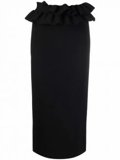 Alexander McQueen ruffle-detail midi skirt