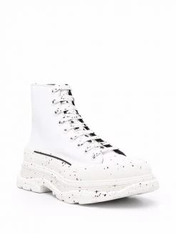 Alexander McQueen Tread Slick speckled high-top sneakers