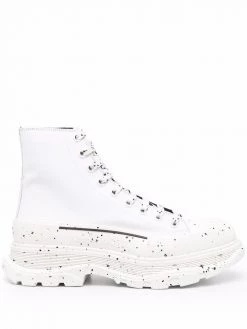 Alexander McQueen Tread Slick speckled high-top sneakers