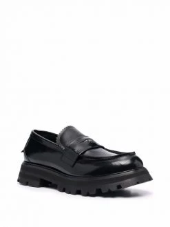 Alexander McQueen ridged leather loafers