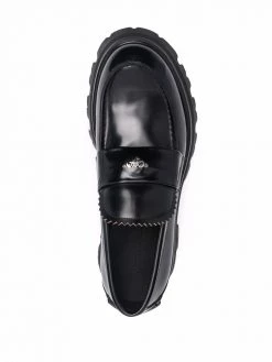 Alexander McQueen ridged leather loafers