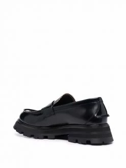 Alexander McQueen ridged leather loafers