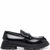 Alexander McQueen ridged leather loafers