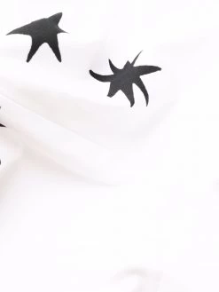 Alexander McQueen papercut-print puff-sleeve dress