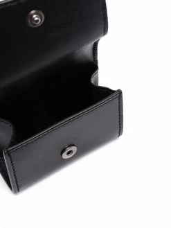 Alexander McQueen logo-print leather AirPods pouch