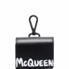 Alexander McQueen logo-print leather AirPods pouch