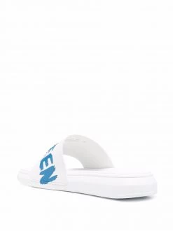 Alexander McQueen two-tone logo-print slides