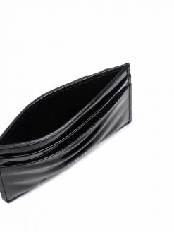 Alexander McQueen high-shine engraved-logo cardholder