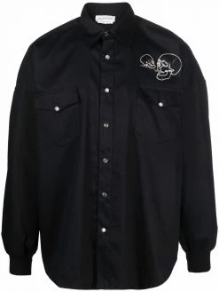 Alexander McQueen skull-embroidered shirt