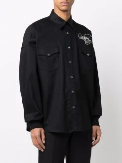 Coupon ๐ฏ Alexander McQueen Skull embroidered ๐ shirt ๐ฅฐ 7 Alexander McQueen skull-embroidered shirt