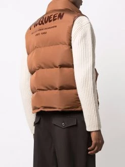 Alexander McQueen graffiti-print padded gilet