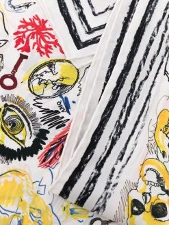 Outlet ๐ Alexander McQueen Doodle print silk scarf ๐คฉ 5 Alexander McQueen doodle-print silk scarf