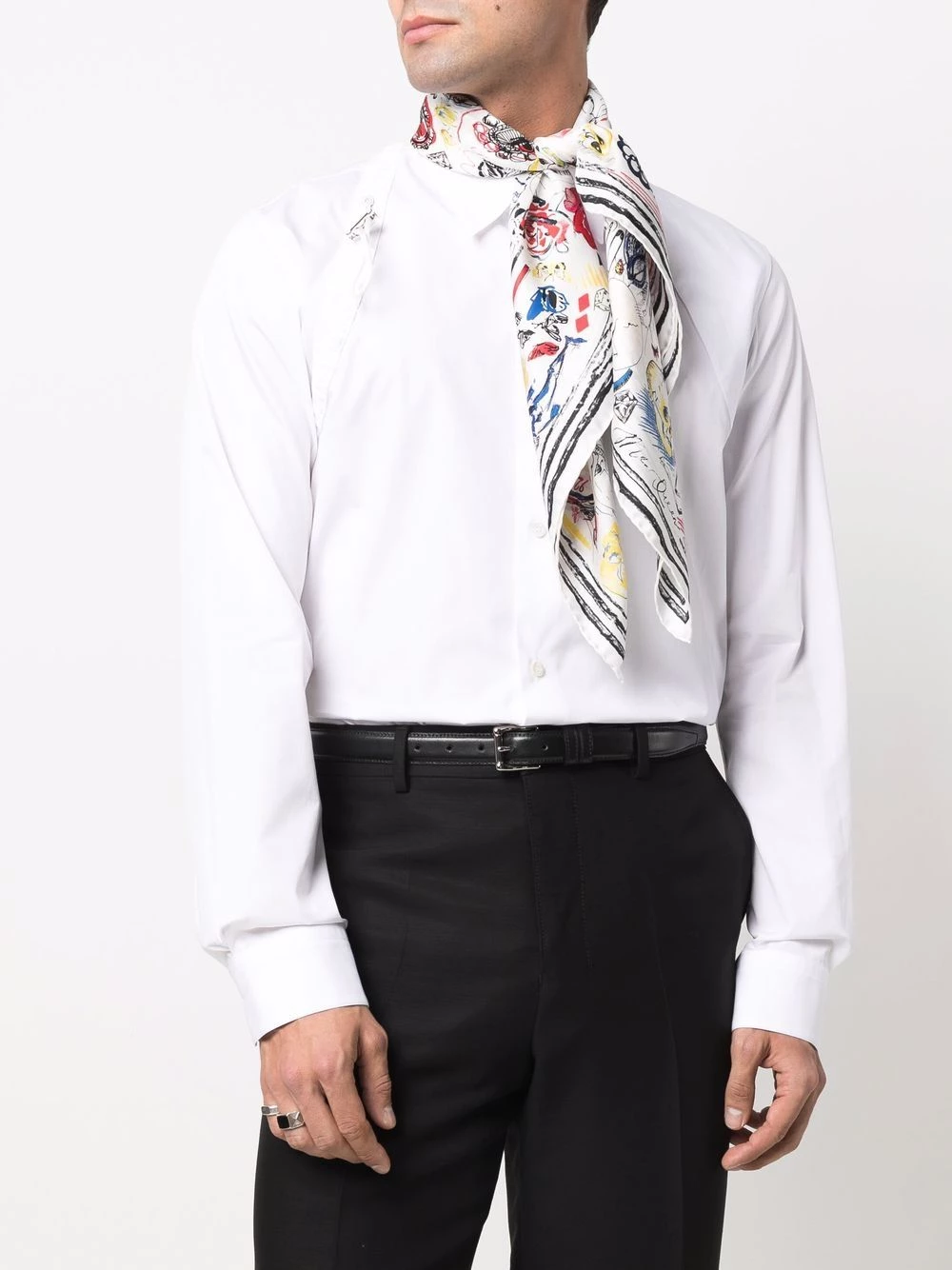 Outlet ๐ Alexander McQueen Doodle print silk scarf ๐คฉ 2 Alexander McQueen doodle-print silk scarf