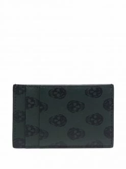 Alexander McQueen signature-skull leather card wallet