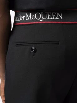 Alexander McQueen logo-waistband tailored trousers
