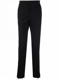 Alexander McQueen logo-waistband tailored trousers