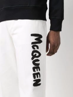 Alexander McQueen logo straight leg trousers