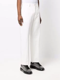 Alexander McQueen logo straight leg trousers