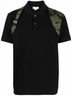 Alexander McQueen panelled polo shirt