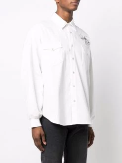 Alexander McQueen skull-embroidered cotton shirt