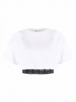 Alexander McQueen cropped corset T-shirt