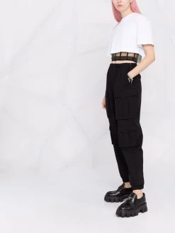 Alexander McQueen cropped corset T-shirt