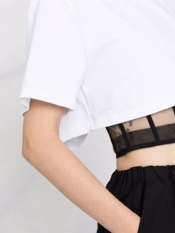 Alexander McQueen cropped corset T-shirt