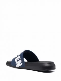 Alexander McQueen logo-print slippers