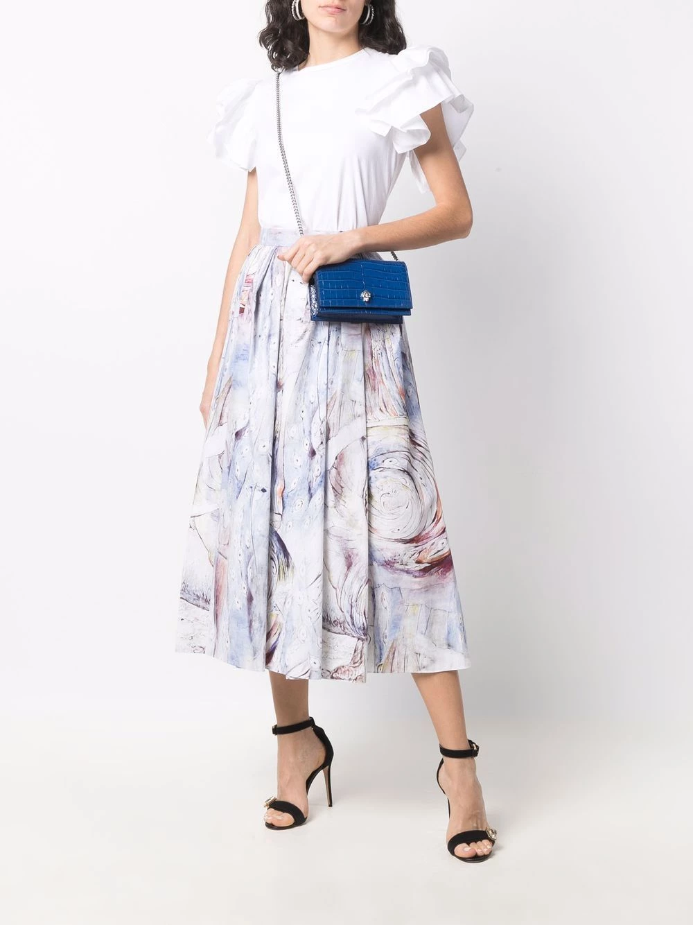 Best deal โ๏ธ Alexander McQueen William Blake Dante Print mid length ๐ skirt ๐งจ 2 Alexander McQueen William Blake Dante Print mid-length skirt