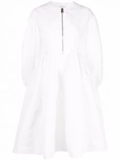 Alexander McQueen zip-up puff-sleeve dress