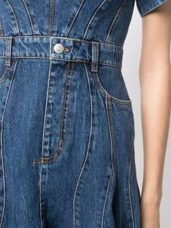 Alexander McQueen high-low hem denim dress