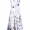 Alexander McQueen marbled flared midi dress