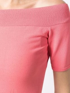 Alexander McQueen cold-shoulder knitted top