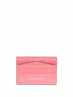 Alexander McQueen Skull leather card holder