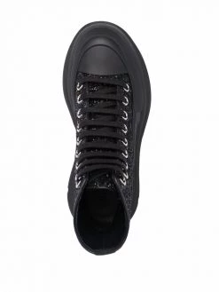 Alexander McQueen Tread Slick glitter ankle boots