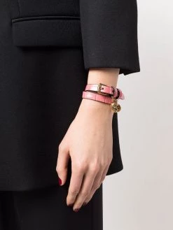 Alexander McQueen Small Skull embossed-crocodile leather belt