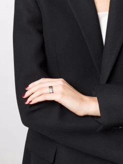 Alexander McQueen logo engraved ring