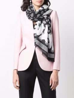 Alexander McQueen logo-print skull scarf