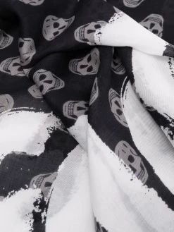 Alexander McQueen logo-print skull scarf