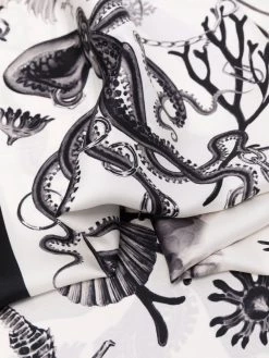 Alexander McQueen sea life-print silk scarf