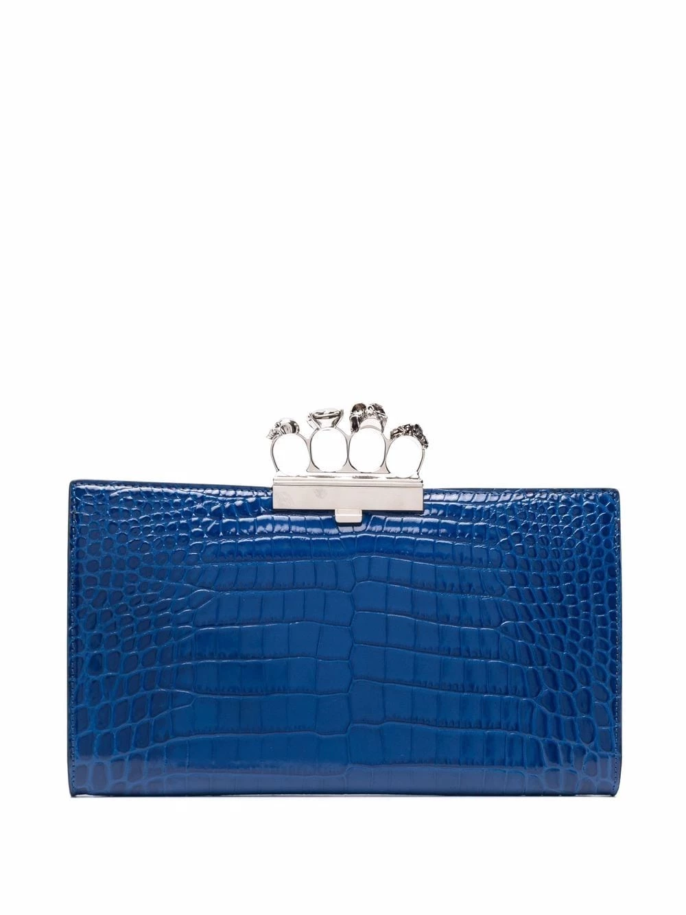 Flash Sale ✔️ Alexander McQueen Crocodile embossed leather clutch bag 👍 1 Alexander McQueen crocodile-embossed leather clutch bag