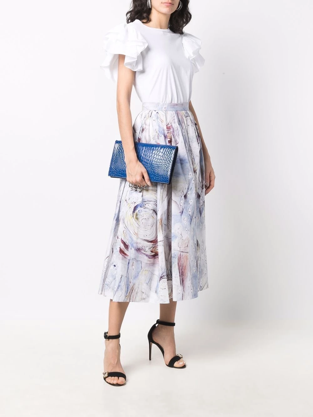 Flash Sale ✔️ Alexander McQueen Crocodile embossed leather clutch bag 👍 2 Alexander McQueen crocodile-embossed leather clutch bag