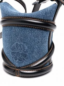 Alexander McQueen The Curve denim crossbody bag