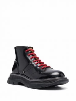 Alexander McQueen patent leather ankle boots
