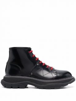Alexander McQueen patent leather ankle boots