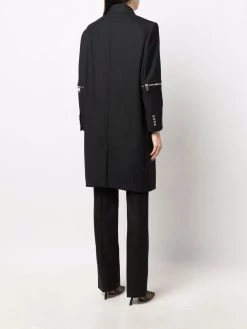 Alexander McQueen Spiral zip double breasted coat