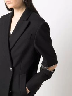 Alexander McQueen Spiral zip double breasted coat