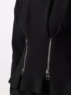 Alexander McQueen zip detail peplum top
